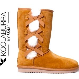 UGG Koolaburra Victoria Short Chestnut Bow Boots